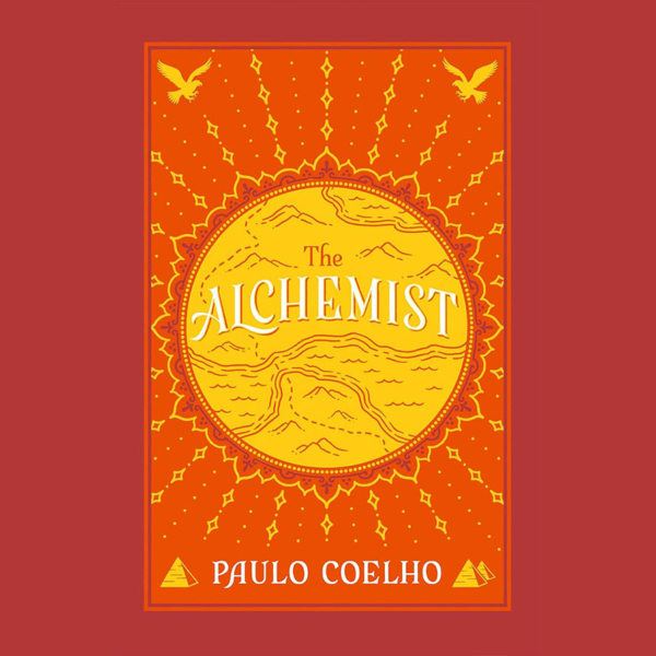 De Alchemist van Paolo Coelho kaft boek recensie oranje zon landkaart