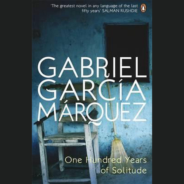 One Hundred Years of Solitude van Gabriel García Márquez boek kaft cover recensie stoel bezem