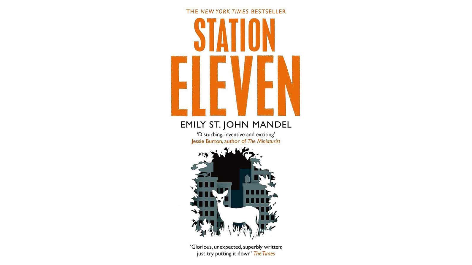 Station Eleven van Emily St John Mandel boek kaft hert bos tekening